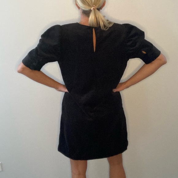 Who What Wear Corduroy Puff Sleeve Dress black size M - Picture 6 of 6
